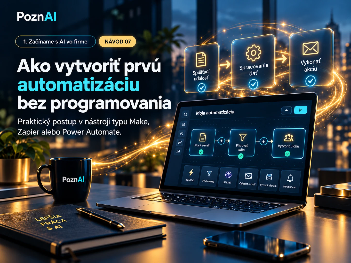 Ako vytvoriť prvú automatizáciu s AI bez programovania