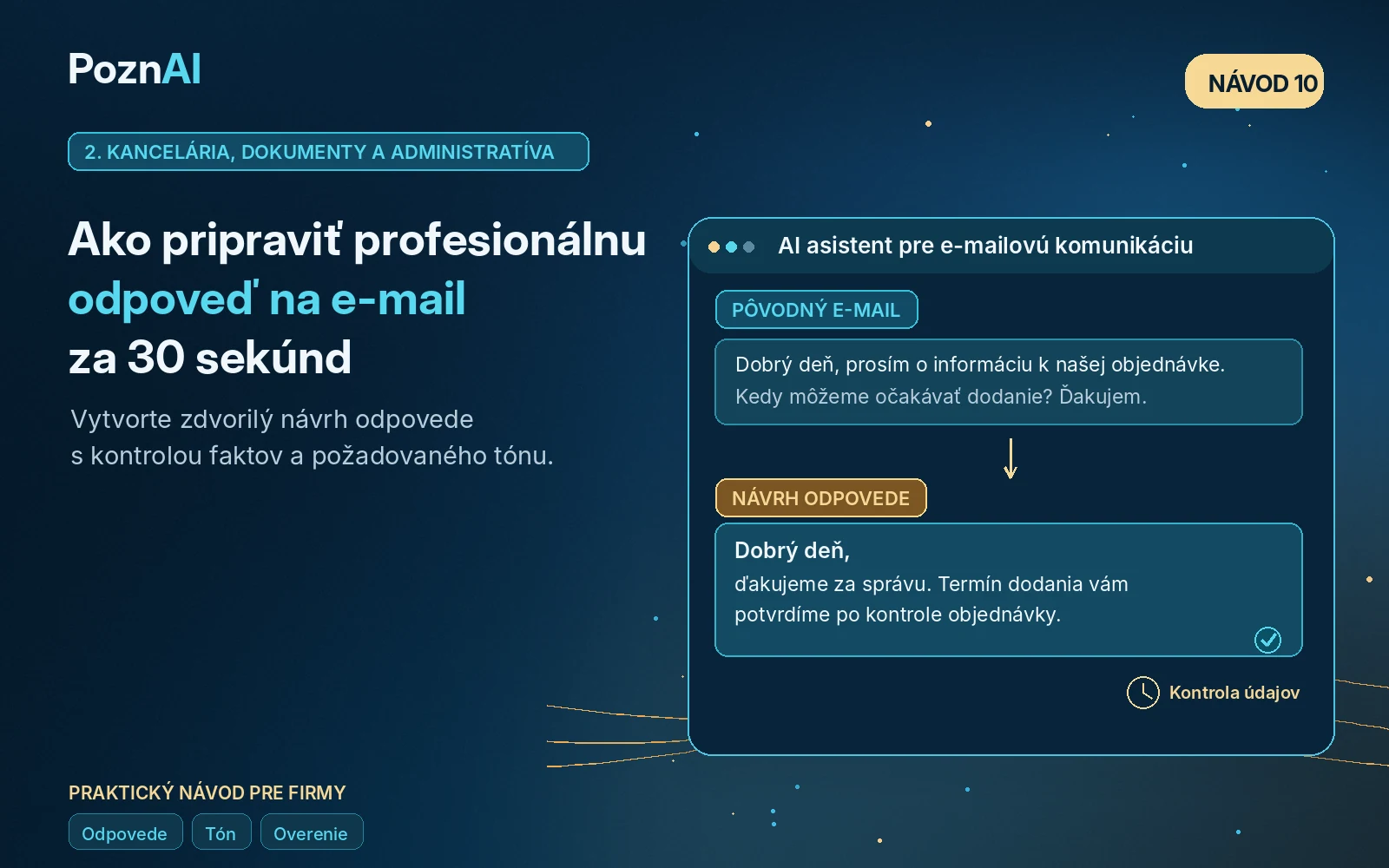 Ako pripraviť profesionálnu odpoveď na firemný e-mail za 30 sekúnd