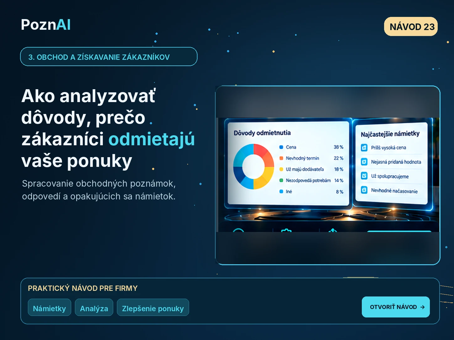 Odpovede na zákaznícke námietky pomocou AI