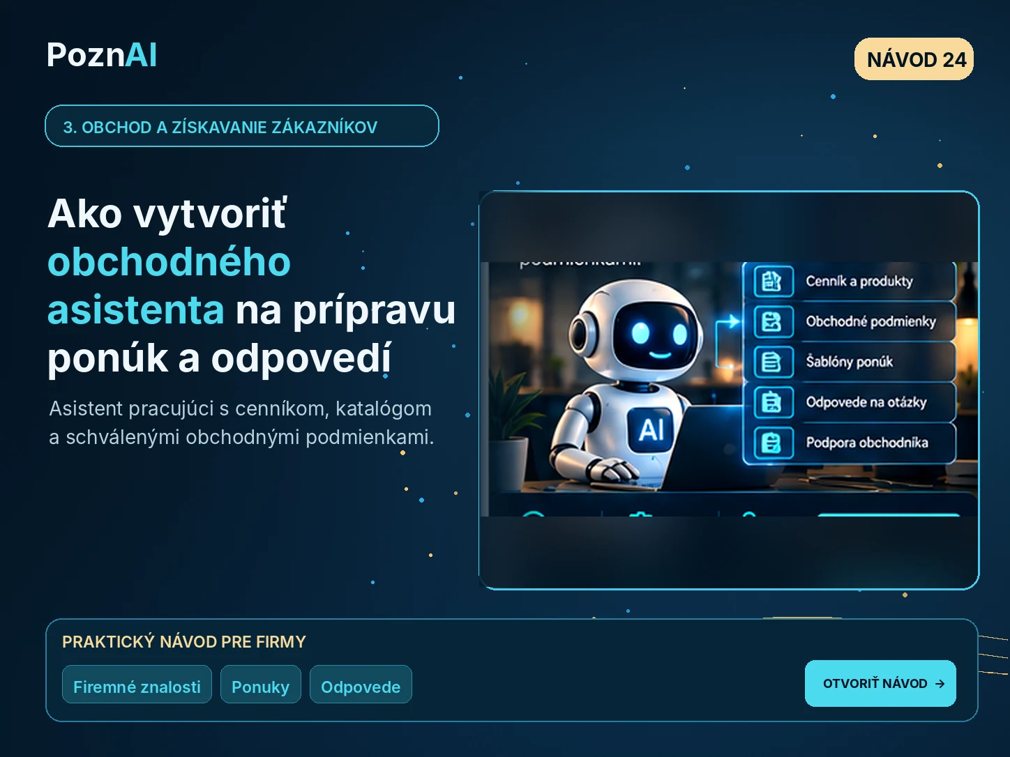 Vlastný AI asistent pre obchodné oddelenie