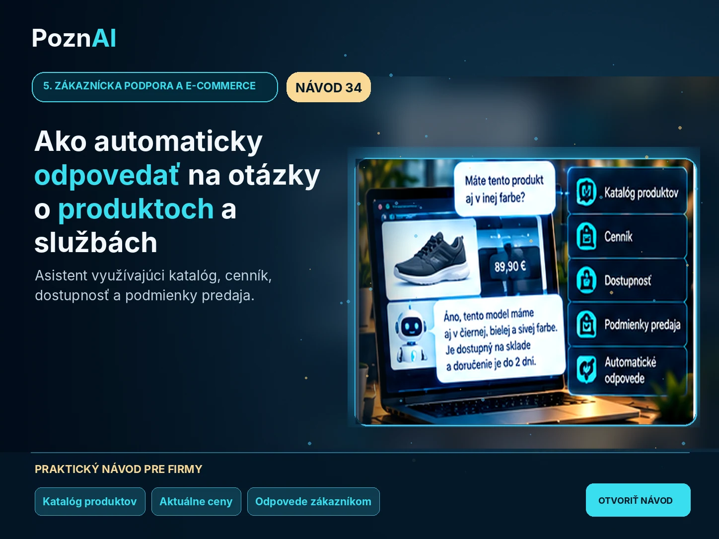 Ako vytvoriť AI chatbota pre firemný web bez programovania