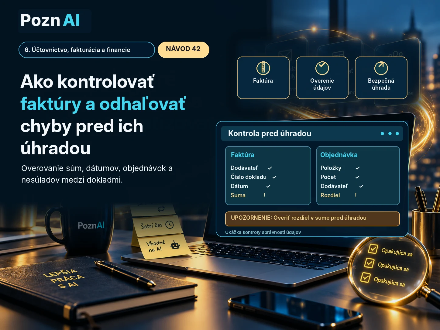 Ako kontrolovať faktúry a odhaľovať chyby pred ich úhradou