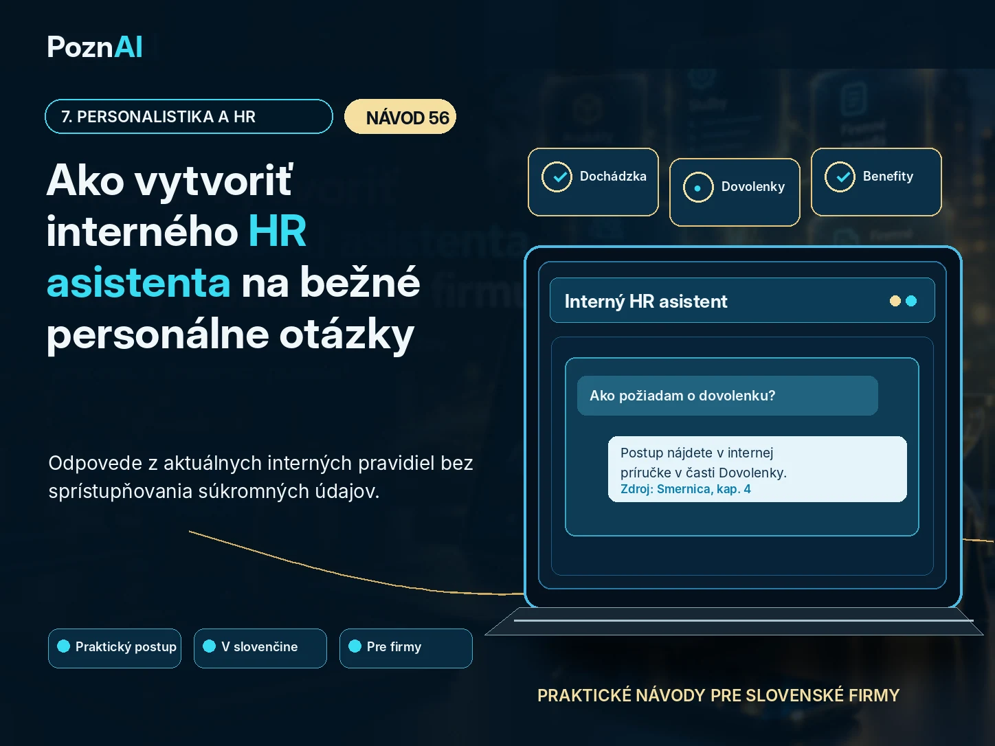Ako vytvoriť interného HR asistenta na bežné personálne otázky