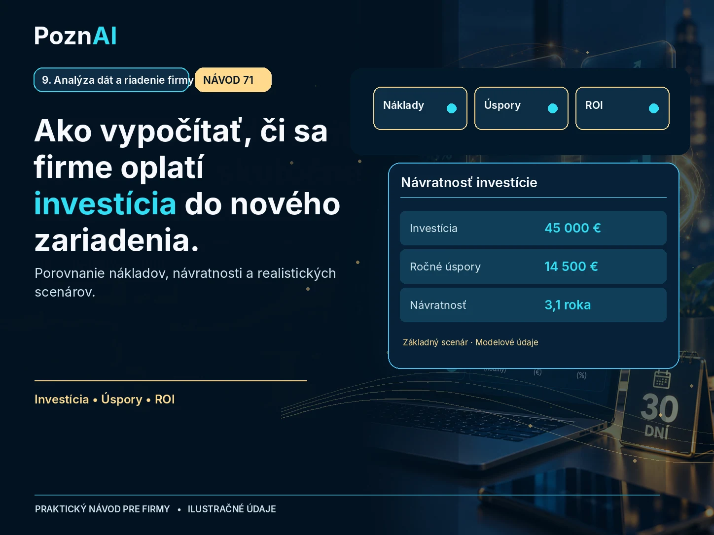 Ako vypočítať, či sa firme oplatí investícia do nového zariadenia
