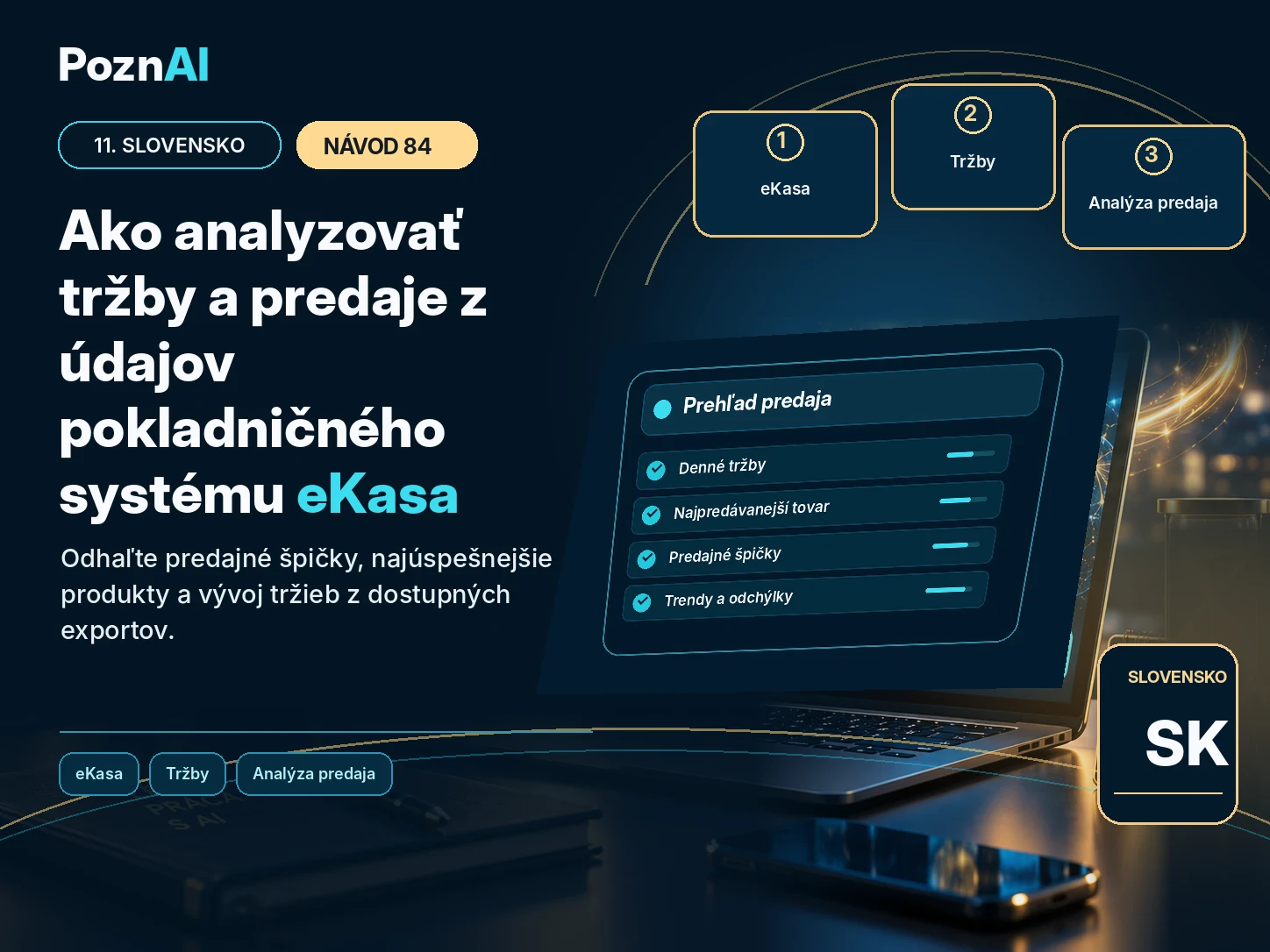Ako analyzovať tržby a predaje z údajov pokladničného systému eKasa
