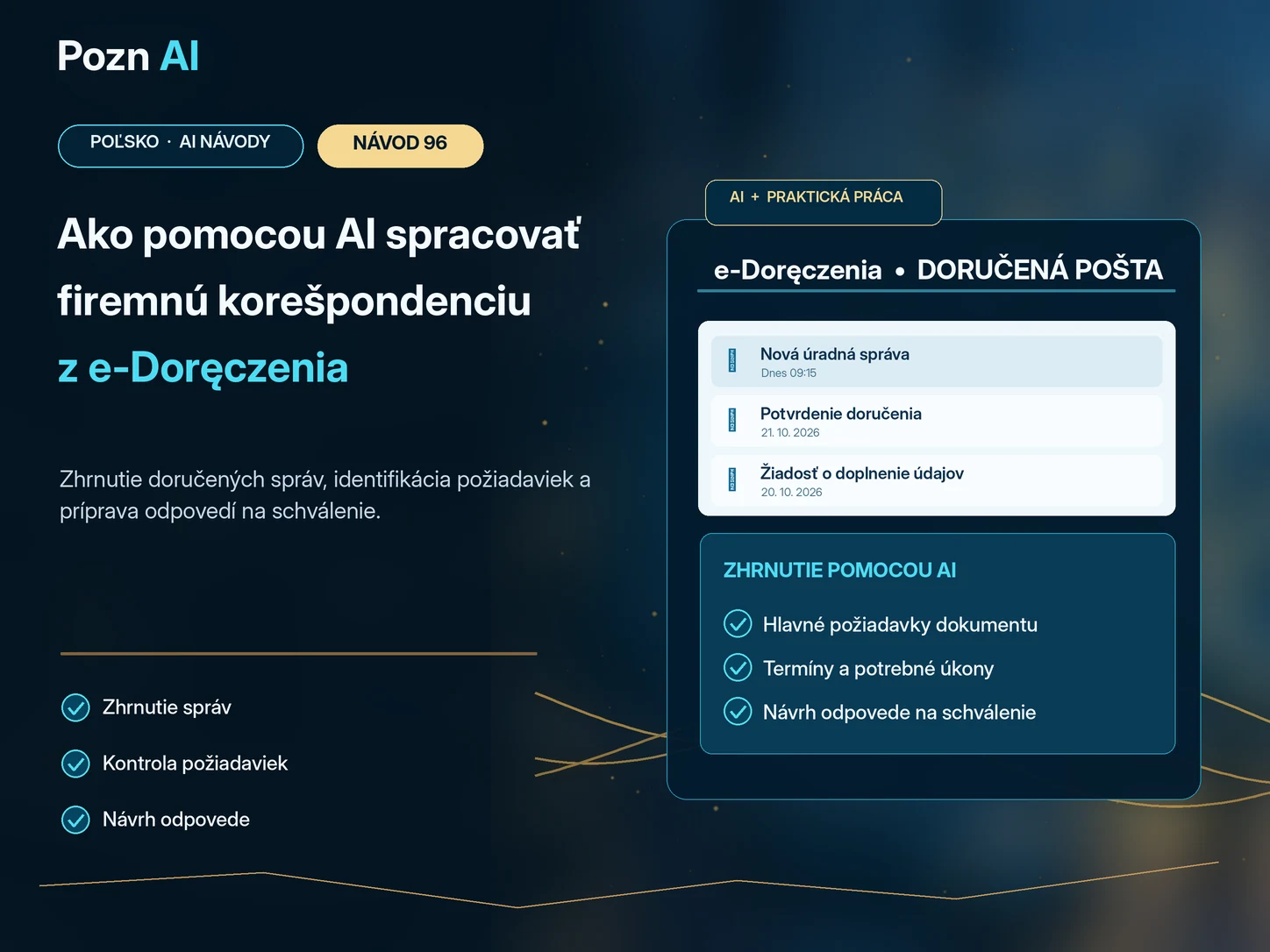 Ako pomocou AI spracovať firemnú korešpondenciu zo systému e-Doręczenia