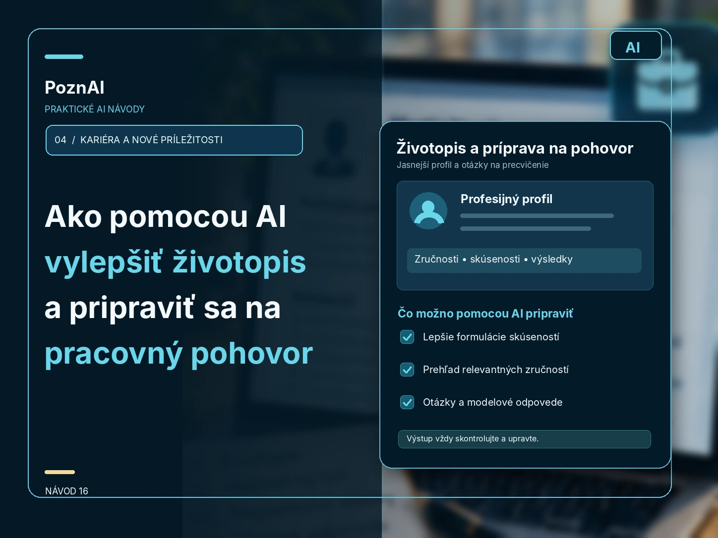 Ako pomocou AI vylepšiť životopis a pripraviť sa na pracovný pohovor