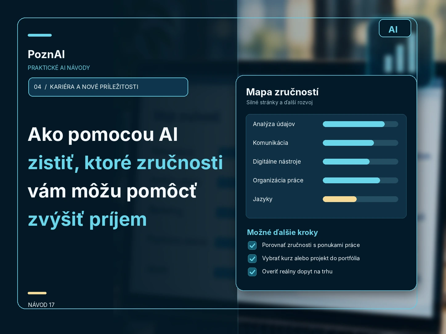 Ako pomocou AI zistiť, ktoré zručnosti vám môžu pomôcť zvýšiť príjem