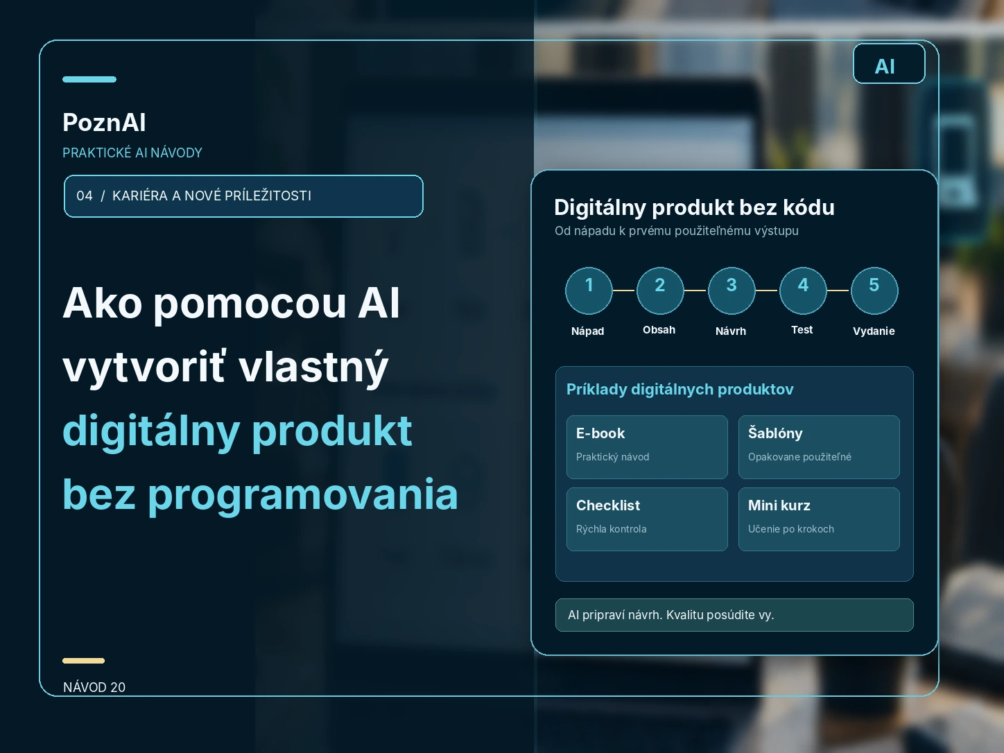 Ako pomocou AI vytvoriť vlastný digitálny produkt bez programovania