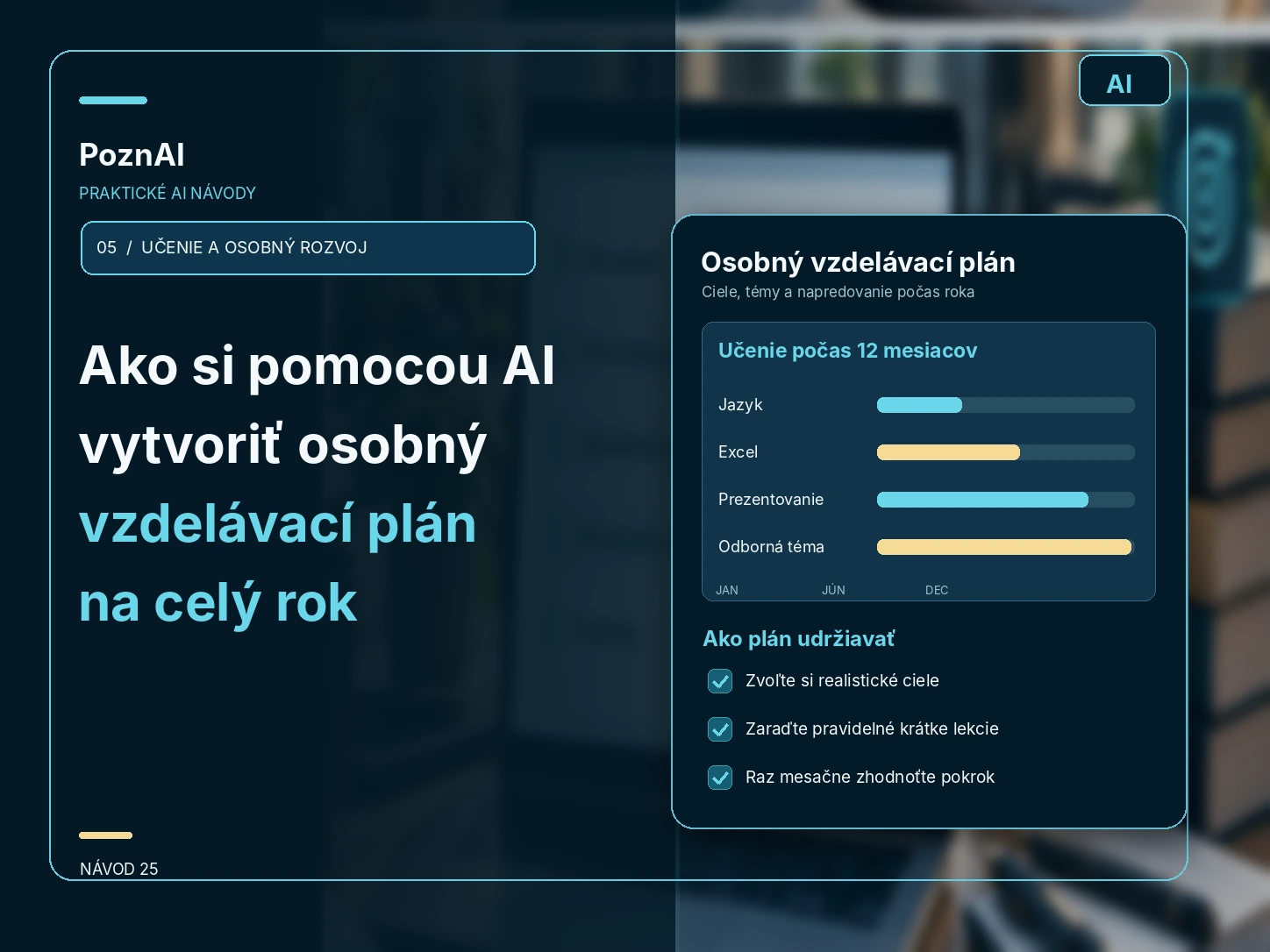 Ako si pomocou AI vytvoriť osobný vzdelávací plán na celý rok