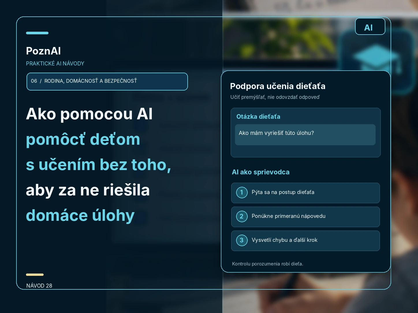 Ako pomocou AI pomôcť deťom s učením bez toho, aby za ne robila domáce úlohy